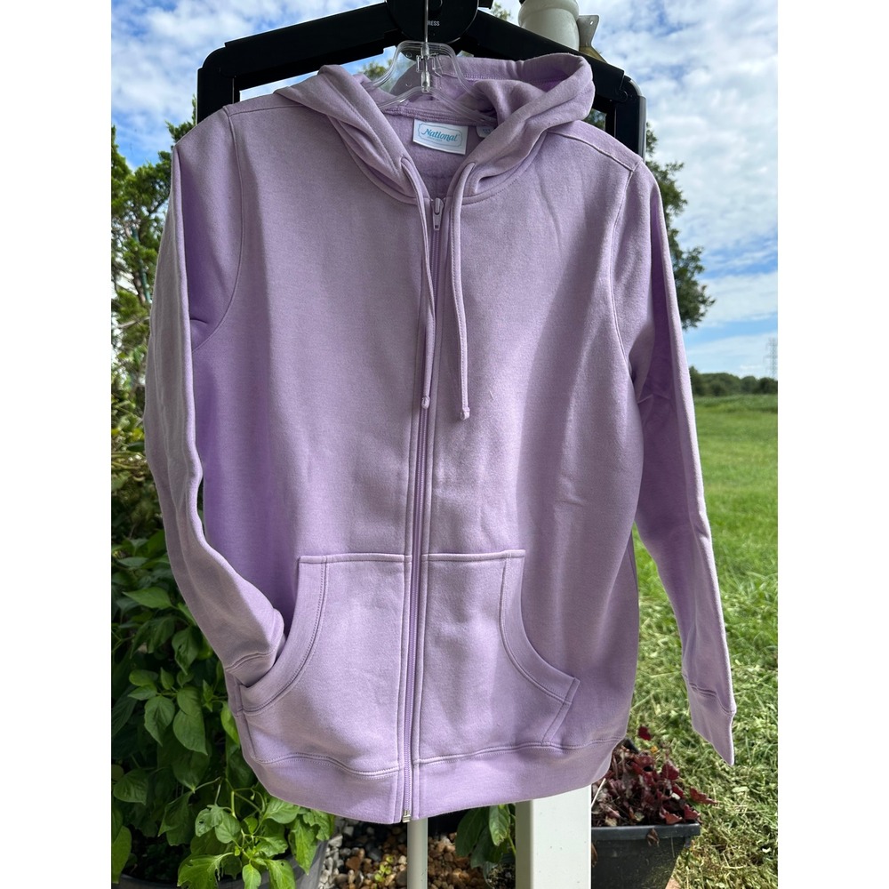 National Womens Lavender Purple Full Zip Fleece Hoodie Style 22110 PM